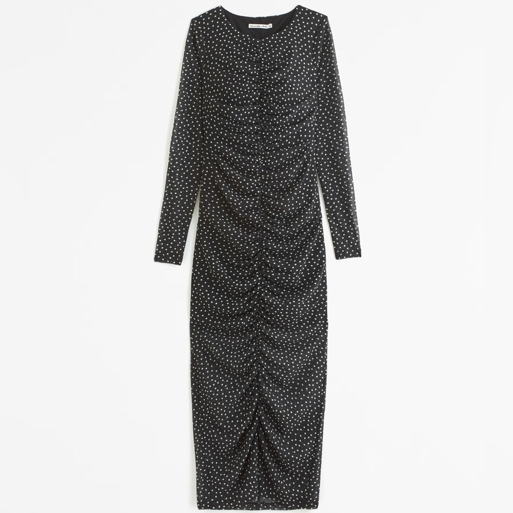 Abercrombie & Fitch | Polka Dot Long Sleeve Midi Dress